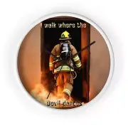 Firefighter Wall Clock gift for husband for father's day gift for Dad