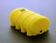 1:64 Yellow Elliptical Leg tank 2000 gallons 3D to Scale Diorama Display Farm