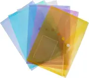 Homoyoyo A5 Size File Holder Document Bag Snap Button Office File Storage Bag 30pcs Reusable Document Wallet Random Color
