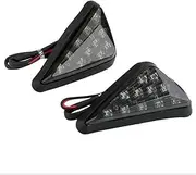 Indicators Flowing Turn Signal Motorcycle - Turning Signals Light Smoke Triangle Flush Mount Waterproof Motorcycle Turn Signal Blinker Flashing Lights Turn Signal Indicator (Color : Black)
