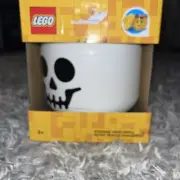 LEGO White Skeleton Head Storage Container, Size Small, Brand New. Weird Scuff