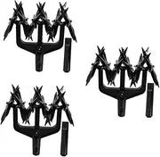YARNOW 3 Sets Heavy Duty Lawn Aerator Tool Hand Held Rotary Cultivator for Soil Mixing Digging Garden Tiller Lightweight Easy to Use