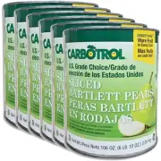 Carbotrol | U.S. Grade Choice Sliced Bartlett Pears in Juice Value Pack | 106 Ou