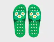 Bathroom Slippers Green, Daisy Flower Forest Lovely Bathroom Slipper