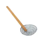 Thunder Group SLSKR014 14" Diameter Coarse Mesh Wire Bamboo Handle Skimmer