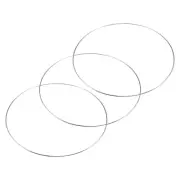 350mm(13.78") OD Metal O Ring Non-Welded Craft Hoops for DIY Silver Tone 3pcs
