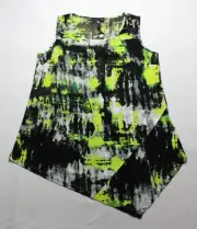 Taking Shape Women's Limelight Tank Top NC3 Green/Black Print AU:S(16) US:12 NWT