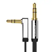 UGREEN AV119 3.5mm Audio Extension Cable - 5m - Black Straight to Right Angle -