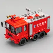 Air Force Airport Fire Vehicle Airfield Fire Truck Model Cute Version 3D Printed