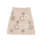 [Kenzo] Kenzo Floral-pattern Knit Skirt XS NEUTRALS