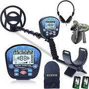 Metal Detector for Adults and Kids, Adjustable Pole Professional IP68 Waterproof Beach Metal Detector, 5 Modes with Jewelry Mode Higher Accuracy Gold Detector for Treasure Hunting with Headphone