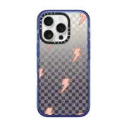 iPhone 16 Pro Impact Case MagSafe Compatible Checkerboard Lightning Bolts