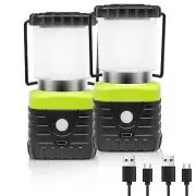 2PCS 6500K White Light LED Camping Lantern Rechargeable 1000LM, 4500mAh Power...