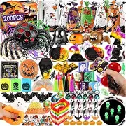 200PCS Halloween Party Favors , Bulk Halloween Toys for Halloween Treats Non Candy Classroom Prizes Goodie Bag Stuffers Pinata Filler, Halloween Gifts for Kids Prizes Party Supplies,Treasure Box Toys