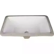 Small White Undermount Sink Rectangle Porcelain Hardware Resources H8909WH