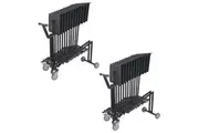 2x Hercules Pull Trolley Cart Musical Instrument Holder/Storage for Music Stands