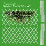 Set of 2 Expanding Aluminium Garden Trellis Climbing Plant Support 8ft x 4ft