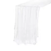 13Ft Cheesecloth Table Runner 35 x 157 Inch Rustic Gauze Tablecloth, White
