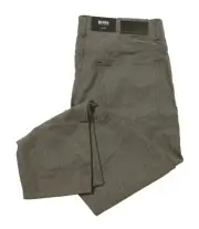 Boss Hugo Boss Black Label Men's Grey Herringbone Pattern Delaware Slim Fit Pant