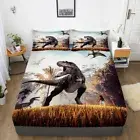 Cartoon Dinosaur World Fitted Sheet Bed Decor Set Single/Double/Queen/King Size
