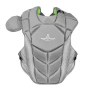All-Star MVP-PRO Adult 16.5 Inch Baseball Catcher's Chest Protector - Silver