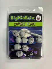Custom Zombie Head Pack Printed on Genuine Lego Parts -by BKB +Bonus Weapons!