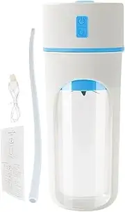 Lueear Cup Mixer Blender - Electric Protein Shaker Blender | Multifunctional Rechargeable 480Ml with Straw Water Bottle for Juicing Travel Meal Prep Hiking Camping Trips Home Sport Fruit Drinks