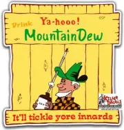(MTDEW#2) 24X23 MT DEW FENCE COOLER POP SODA MACHINE DECAL