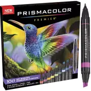 NEW 10 Pack Prismacolor Premier Double Sided Art Markers Fine Chisel Tip Dual