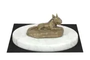 Bull Terrier I statuette on a light stone Art-Dog