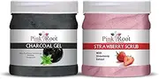 Pink Root Charcoal Gel 500gm with Strawberry Scrub 500gm