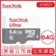 SANDISK 64G ULTRA microSD 80MB/S UHS-I C10 記憶卡 64GB 白灰 手機記憶卡 TF 小卡【APP下單4%點數回饋】