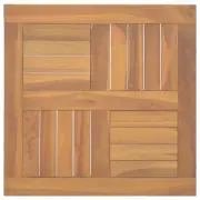 vidaXL Table Top Teak Solid Teak Wood 19.7 x 19.7 in Durable Table Top