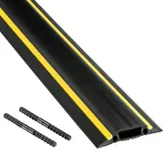 D-Line Floor Cable Cover Medium Duty Cavity 30x10mm - 1.8m (Black/high Visibility Yellow)