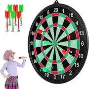 Puchen Magnetic Dartboard Kids Game - Two Side Board Game Set With Portable Roller Up Safe Dartboard, Soft Tip for Kids 8-12