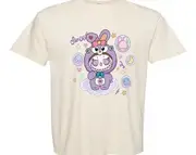 Labubu pop mart sweet purple cute monster tee T-Shirt