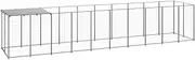 Dog Kennel Outdoor, Pet Playpen, Steel Dog Fence with Water Resistant Roof for Exterior Large Medium Pet Dog, 550 x 110 x 110 cm Silver