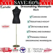 Black Female Mannequin Dressmaker Dummy Display Stand Model Manikin Torso Black
