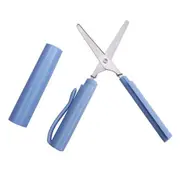6pc Creative Portable Telescopic Scissors Pure Color Simplicity Paper-cutting Folding Safety Scissors Mini Stationery Scissors