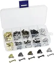 EMSea 50 Sets Sewing Hooks and Eyes Closure Sewing DIY Craft Accessories for Bra Clothing Jacket Skirt Trousers Gun Black Gold Silver Black Bronze