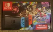 NINTENDO SWITCH 32GB CONSOLE SYSTEM NEON + MARIO KART 8 BUNDLE + 3 MONTHS ONLINE
