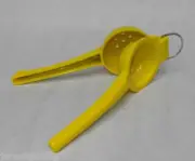 Yellow Enamel Hand Held LEMON SQUEEZER PRESS Juicer