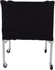 Ball Storage Cart, Foldable Stability Wheeled Ball Cart Black Large Capacity for Football
