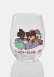 [Silver Buffalo] x Bratz Dump Him 20 Oz Wine Glass