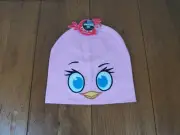 Angry Birds Stella Pink Bird Beanie Hat Girl's Reversible Cap **NEW W/ TAGS**