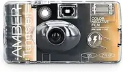 RETO AMBER 35mm Disposable Film Camera 27exp, Color Negative Film, Focus Free, Easy to Use, Built in Flash, Single Use (Film and Battery Included) (Tungsten)