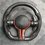 Custom Carbon Fiber Steering Wheel Compatible With BMW F Chassis M3 M5 M6 F01 F10 F11 F12 F13 F14 F15 F16 F30 F31 F32 F33 F34 F80 F82 F83(M3 Style 1)