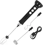 iplusmile Handheld Milk Frother Rechargeable Feature Mini Electric Whisk Frother Wand for Coffee Smoothie Bubble Tea