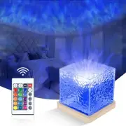 Northern Lights Ocean Wave Table Lamp Projector, 16 Colors Dynamic Square
