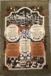 CORNISH RECIPES VINTAGE 100% COTTON HAND TOWEL DISH TOWEL NEW NEVER USED